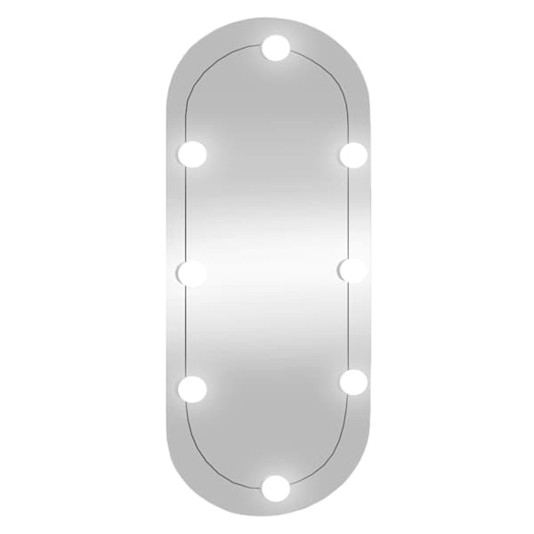 vidaXL seinapeegel LED-tuledega, 35 x 80 cm, klaas, ovaalne