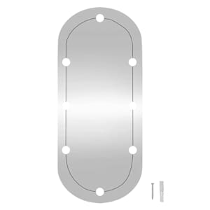 Nástěnné zrcadlo s LED osvětlením 45 x 100 cm sklo oválné - obrázek 15