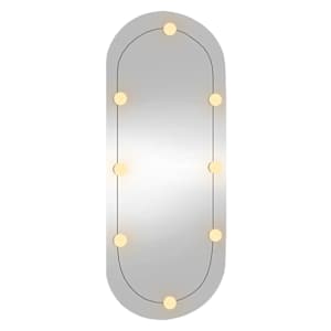 Nástěnné zrcadlo s LED osvětlením 45 x 100 cm sklo oválné - obrázek 4