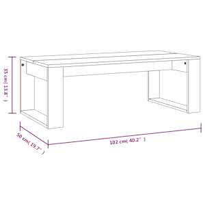 Konferenční stolek černý 102 x 35 x 50 cm kompozitní dřevo - obrázek 9