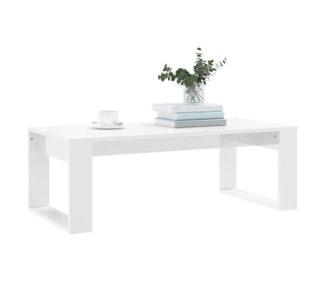 vidaXL Salongbord høyglans hvit 102x50x35 cm konstruert tre