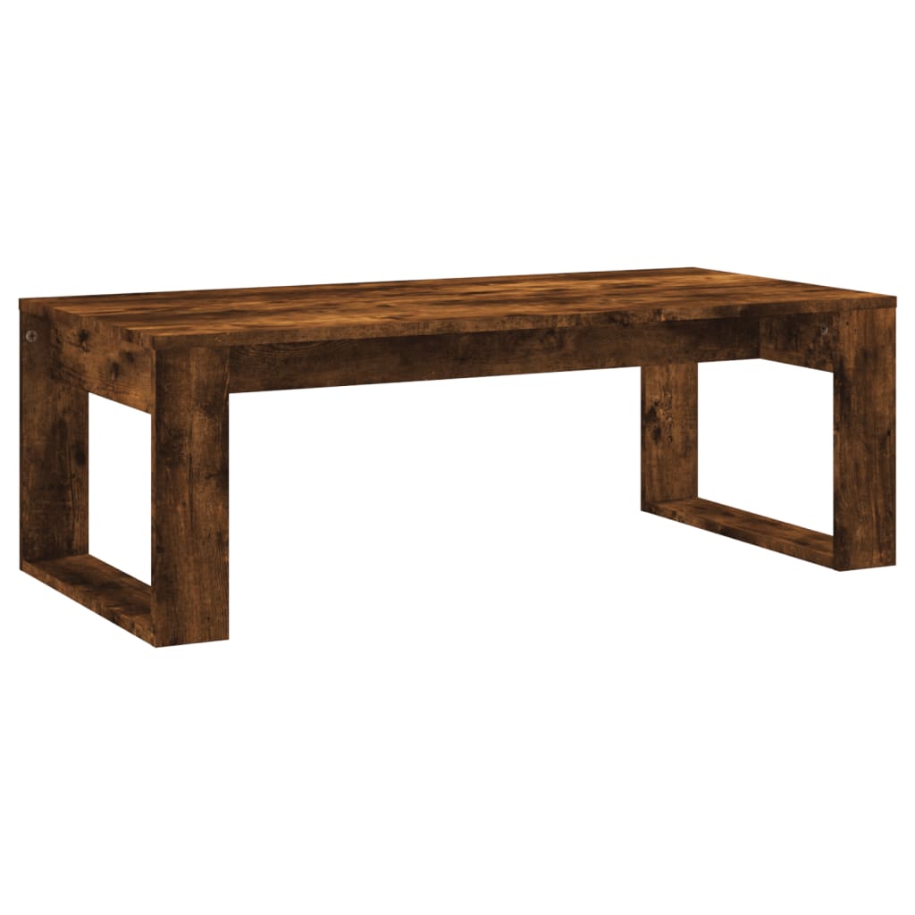 Image of vidaXL Coffee Table Smoked Oak 102x50x35 cm Engineered Wood