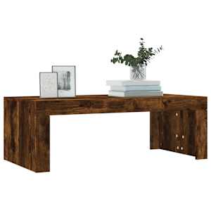 Konferenční stolek kouřový dub 102x50x36 cm kompozitní dřevo - obrázek 3
