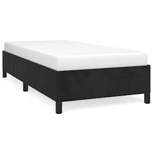 vidaXL voodiraam ilma madratsiga. must, Kingsize Single samet
