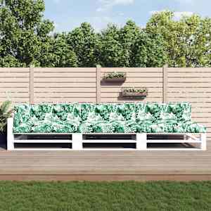 Blazine za palete 7 kosov blago z vzorcem listja