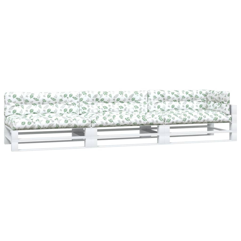 Thumbnail - vidaXL Palettenkissen 7-tlg. Blattmuster Stoff