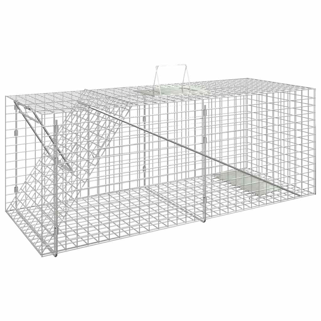 vidaXL Capcană pentru animale 64,5x25x26,5 cm, fier galvanizat