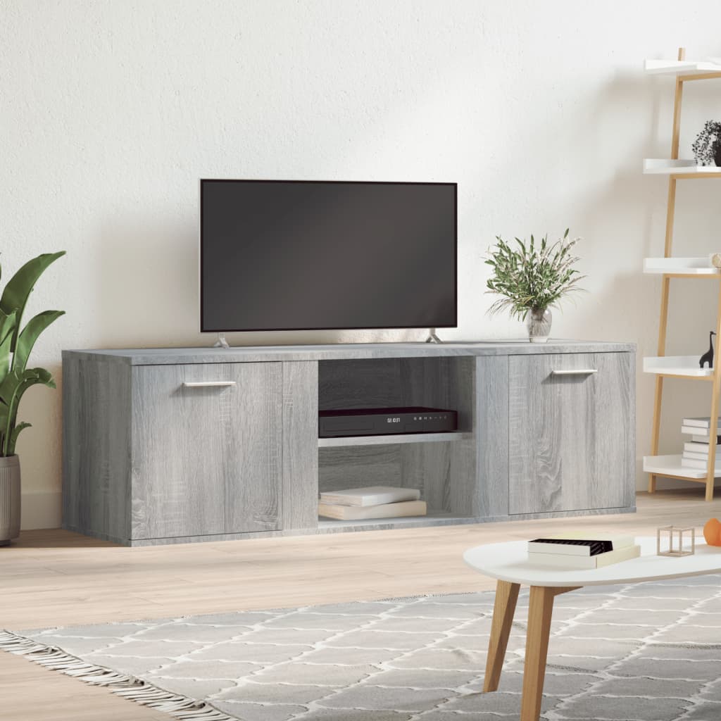 vidaXL Comodă TV, gri sonoma, 120x34x37 cm, lemn prelucrat