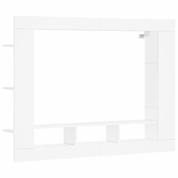 vidaXL telerikapp, valge, 152 x 22 x 113 cm, tehispuit