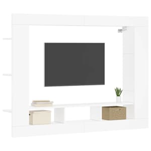 TV skříňka bílá 152 x 22 x 113 cm kompozitní dřevo - obrázek 3