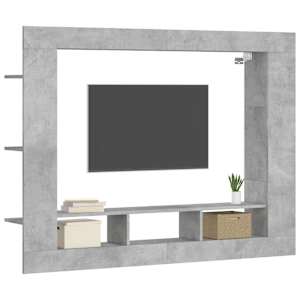 TV skříňka betonově šedá 152 x 22 x 113 cm kompozitní dřevo - obrázek 3