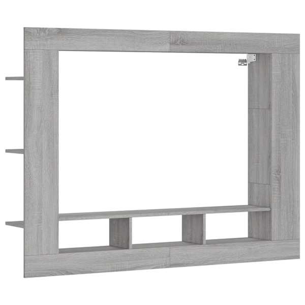 vidaXL telerikapp, hall Sonoma tamm, 152 x 22 x 113 cm, tehispuit