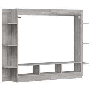TV skříňka šedá sonoma 152 x 22 x 113 cm kompozitní dřevo - obrázek 6