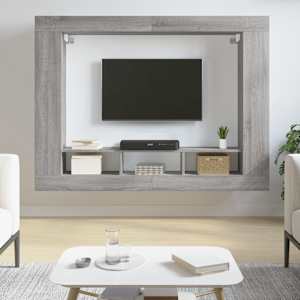TV skříňka šedá sonoma 152 x 22 x 113 cm kompozitní dřevo - obrázek 1