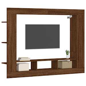 TV skříňka hnědý dub 152 x 22 x 113 cm kompozitní dřevo - obrázek 3