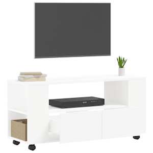 TV skříňka bílá 102 x 34,5 x 43 cm kompozitní dřevo - obrázek 4