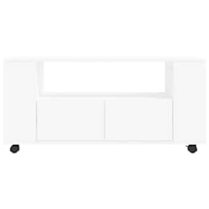 TV skříňka bílá 102 x 34,5 x 43 cm kompozitní dřevo - obrázek 6