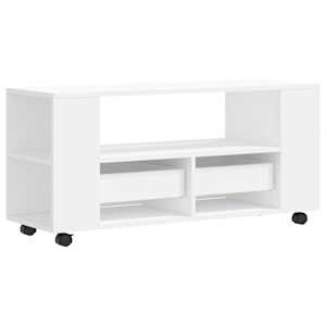 TV skříňka bílá 102 x 34,5 x 43 cm kompozitní dřevo - obrázek 8