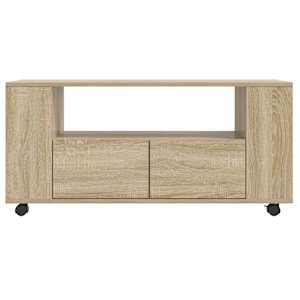 TV skříňka dub sonoma 102 x 34,5 x 43 cm kompozitní dřevo - obrázek 5