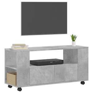 TV skříňka betonově šedá 102 x 34,5 x 43 cm kompozitní dřevo - obrázek 3