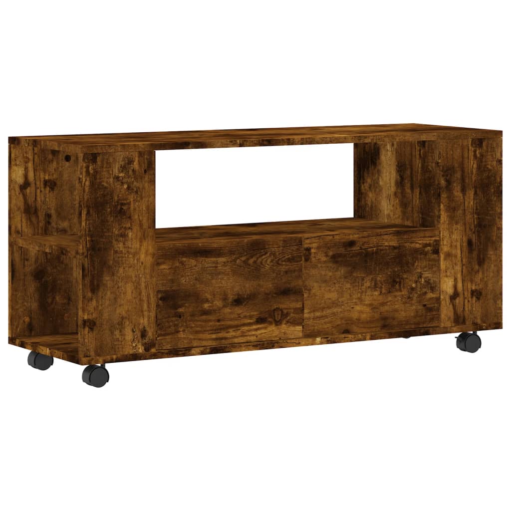 vidaXL Tv-meubel 102x34,5x43 cm bewerkt hout gerookt eikenkleurig