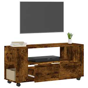 TV skříňka kouřový dub 102 x 34,5 x 43 cm kompozitní dřevo - obrázek 4