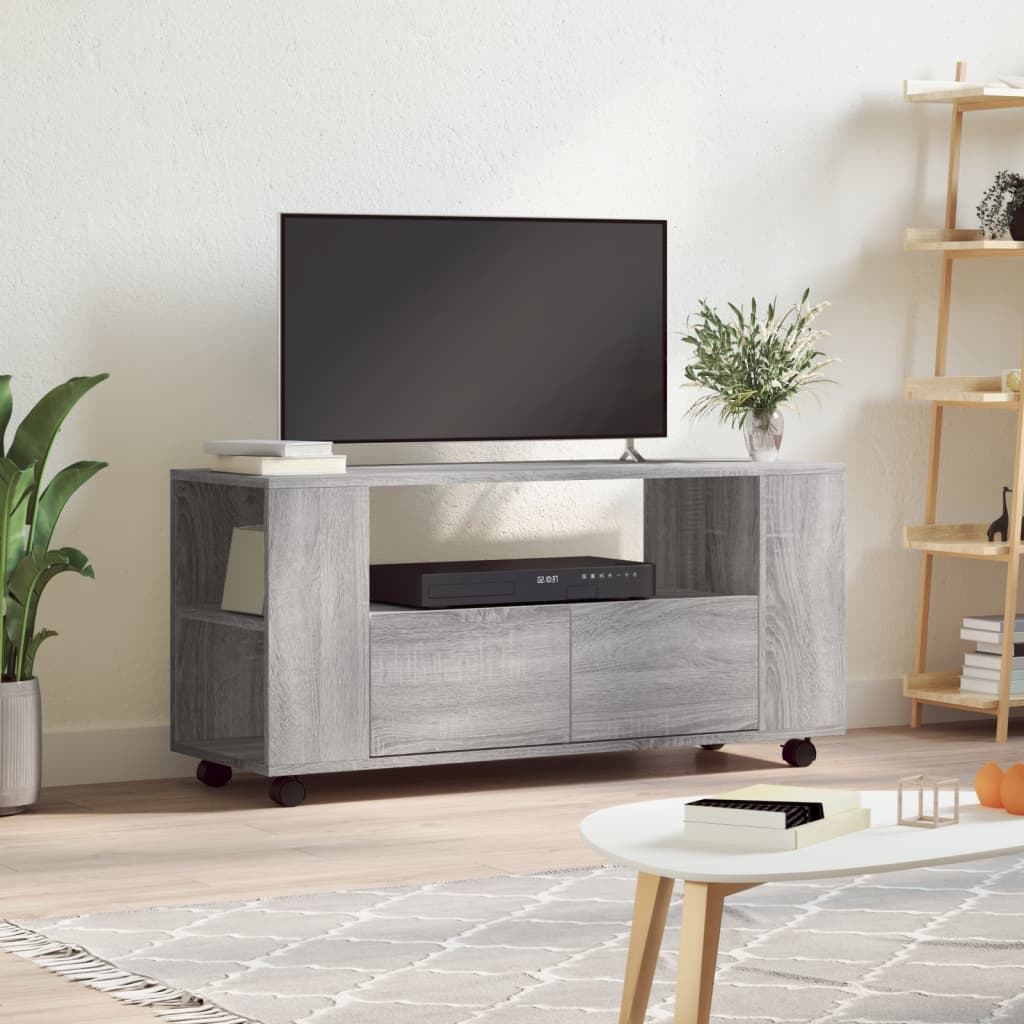 vidaXL TV-taso harmaa Sonoma 102×34,5×43 cm tekninen puu