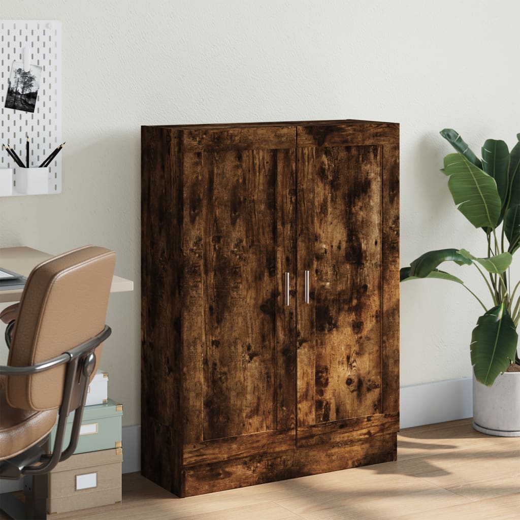 vidaXL Boekenkast 82,5x30,5x115 cm bewerkt hout gerookt eikenkleurig afbeelding