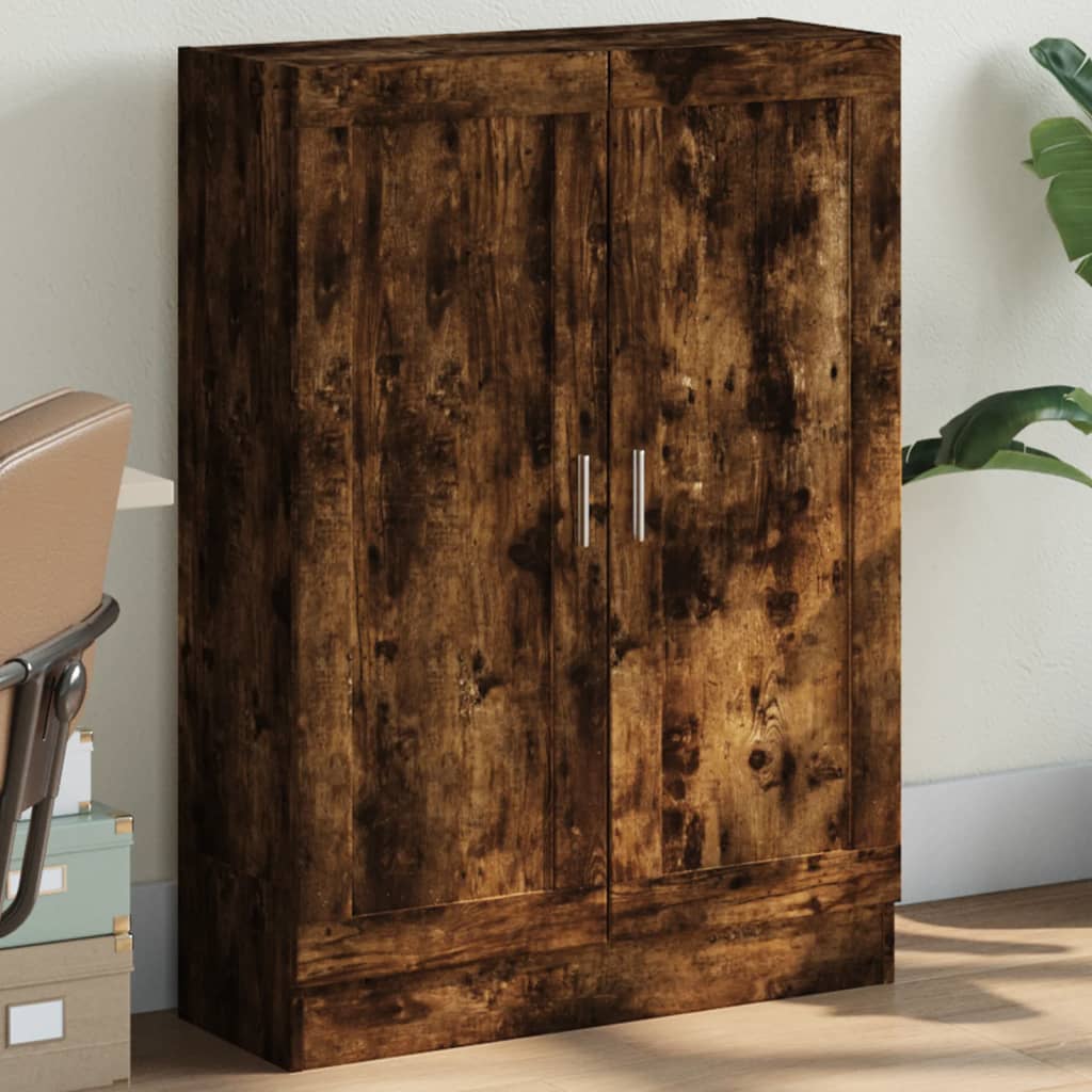 vidaXL Bücherschrank Räuchereiche 82,5x30,5x115 cm Holzwerkstoff