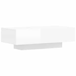 Konferenční stolek lesklý bílý 100x49,5x31 cm kompozitní dřevo - obrázek 2