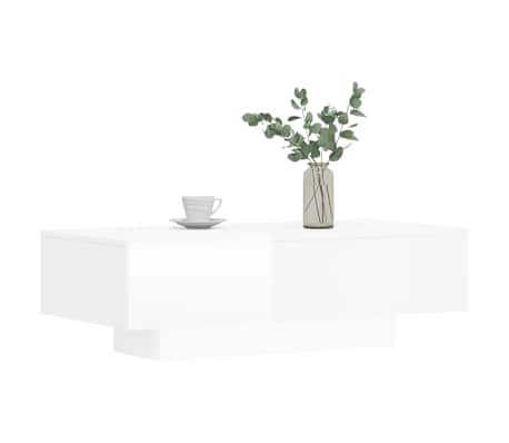 vidaXL Coffee Table High Gloss White 100x49.5x31 cm Engineered Wood
