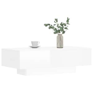 Konferenční stolek lesklý bílý 100x49,5x31 cm kompozitní dřevo - obrázek 3