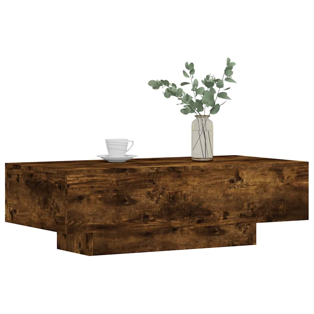 vidaXL Salontafel 100x49,5x31 cm bewerkt hout gerookt eikenkleurig afbeelding