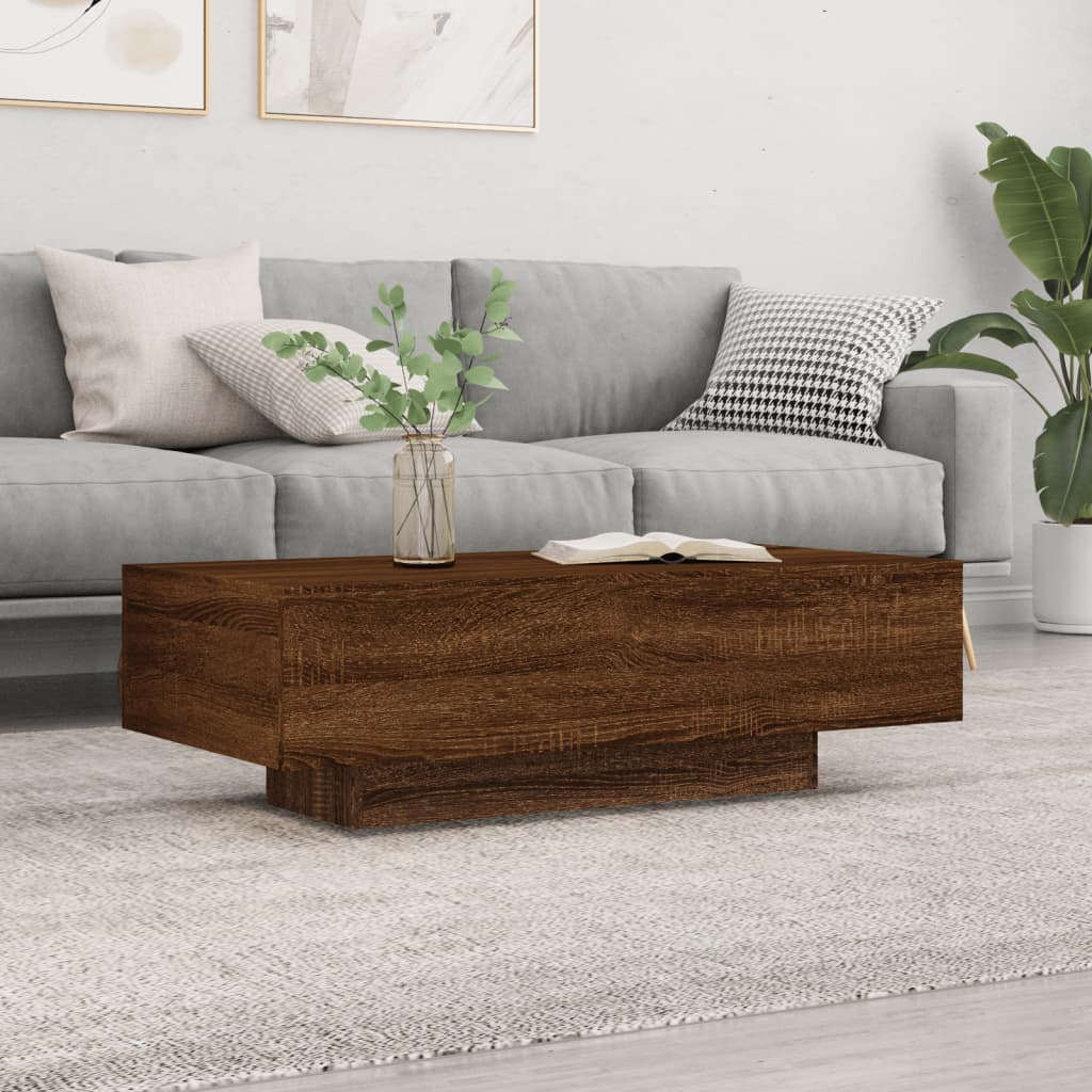 Couchtisch Braun Eichen-Optik 100×49,5×31 cm Holzwerkstoff