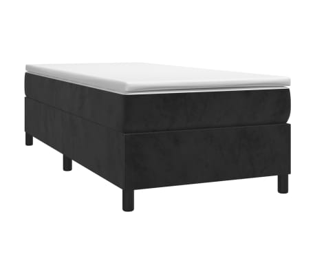 vidaXL Box Spring Bed without Mattress Black King Single Size Velvet