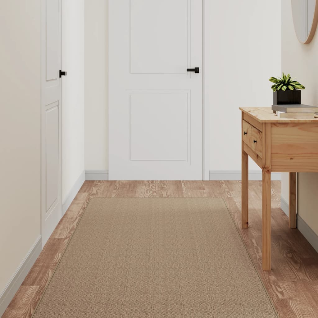 Tapis de couloir aspect sisal sable 80x150 cm