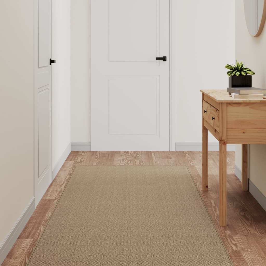 Teppichläufer Sisal-Optik Sandfarben 80×300 cm