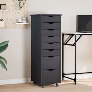 Premična omarica s predali MOSS siva trdna borovina