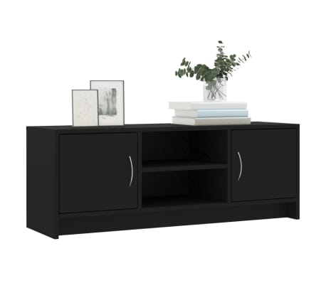 vidaXL TV-Schrank Schwarz 102x30x37,5 cm Holzwerkstoff