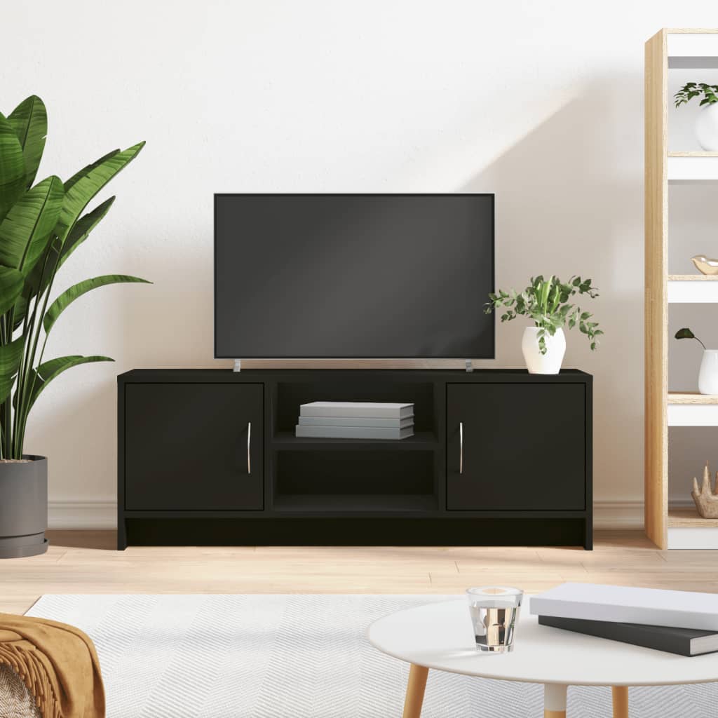 vidaXL Comodă TV, negru, 102x30x37,5 cm, lemn prelucrat