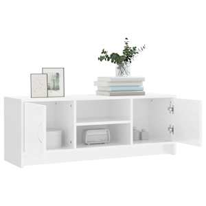 TV skříňka bílá vysoký lesk 102x30x37,5 cm kompozitní dřevo - obrázek 4