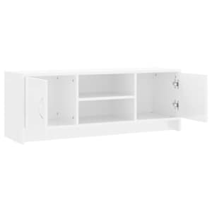 TV skříňka bílá vysoký lesk 102x30x37,5 cm kompozitní dřevo - obrázek 6