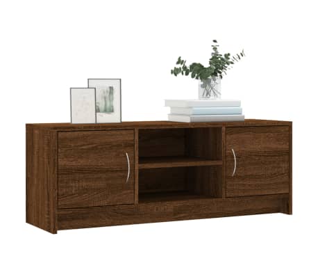 vidaXL TV-taso ruskea tammi 102x30x37,5 cm tekninen puu
