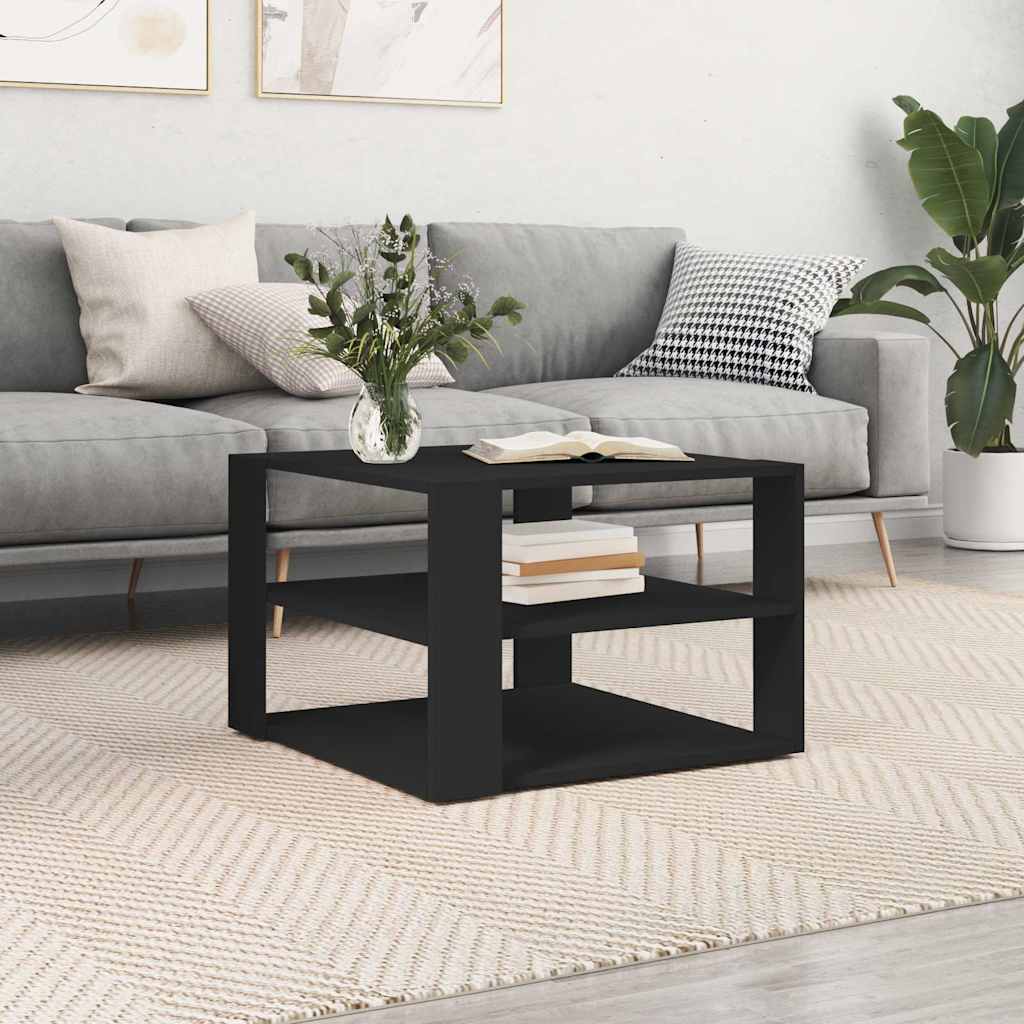 vidaXL Couchtisch Schwarz 58x58x40 cm Holzwerkstoff
