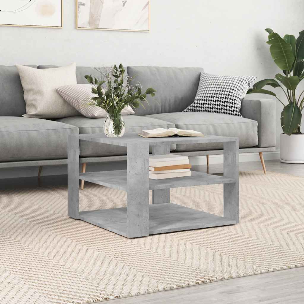 vidaXL Couchtisch Betongrau 58x58x40 cm Holzwerkstoff