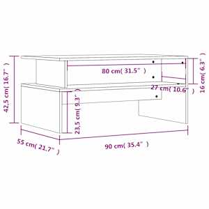 Konferenční stolek dub sonoma 90x55x42,5 cm kompozitní dřevo - obrázek 9