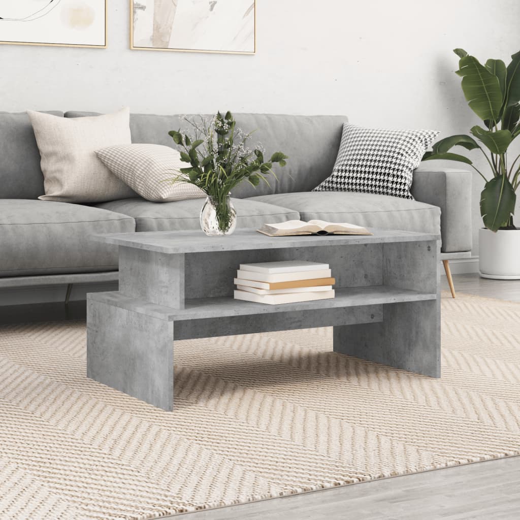 vidaXL sofabord 90x55x42,5 cm konstrueret træ betongrå