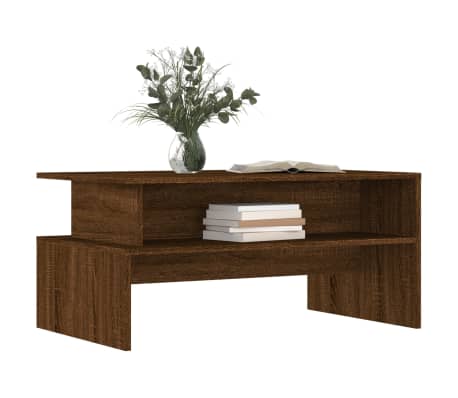 vidaXL Τραπεζάκι Σαλονιού Καφέ Δρυς 90x55x42,5 εκ. Επεξεργασμένο Ξύλο