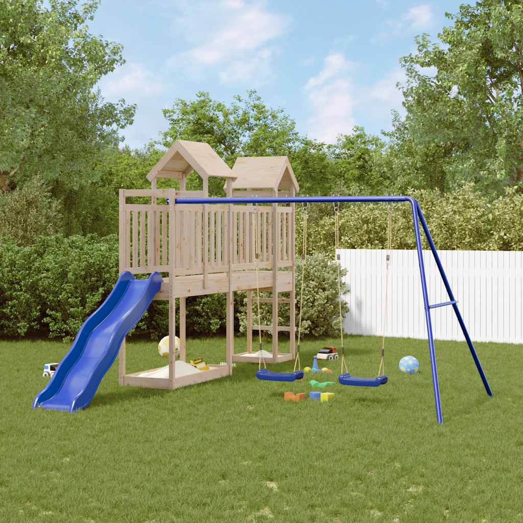 Ensemble de jeu d'extérieur bois de pin massif