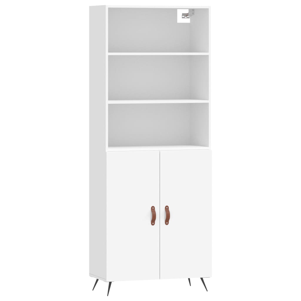 vidaXL Skříň highboard bílá 69,5 x 34 x 180 cm kompozitní dřevo